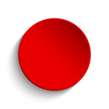 Red Button On White Background