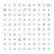 © salim138 - Web minimalistic universal thin line 100 icon set on white background