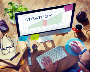 Wall Mural - Strategy Analysis Planning Vision Business Success Concept
