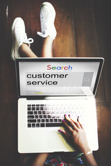 Wall Mural - customer service assistance care concept