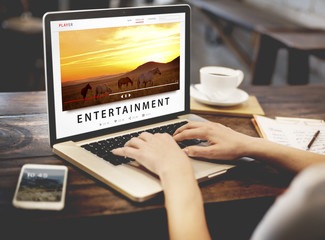 Canvas Print - Entertainment Streaming Media Channel Multimedia Concept