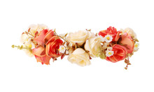 Flower Crown Isolated On White Background Clipping Path