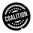 Coalition rubber stamp. Grunge design with dust scratches. Effects can be easily removed for a clean, crisp look. Color is easily changed.