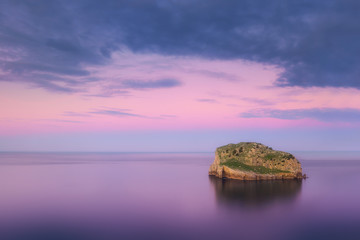 Aketxe island at sunset