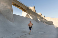Athlete Jogging, Van Nuys, California, USA