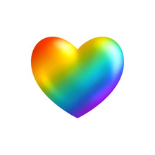 Gay Heart Isolated On White