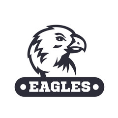 Canvas Print - eagles logo, emblem on white, vector illustration