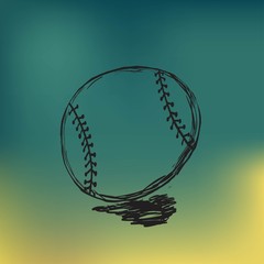 Canvas Print - vector baseball sketch