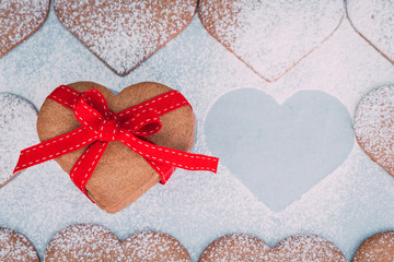 Wall Mural - Heart shaped cookies 