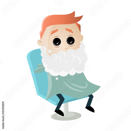 shaving cream cartoon man Buy this stock vector and explore similar