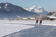 Eislaufen am Weissensee in Kärnten,Österreich