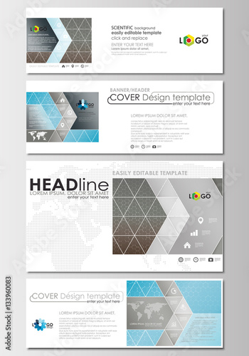Social Media And Email Headers Set Modern Banners Cover Template