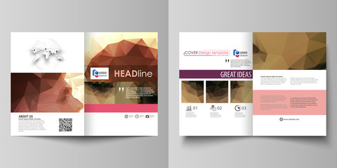 Wall Mural - business templates for bi fold brochure, flyer, booklet. cover design template, abstract vector layo