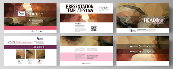 Wall Mural - business templates in hd format for presentation slides. easy editable abstract vector layouts in fl