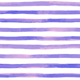 Beautiful seamless pattern with purple watercolor stripes. hand painted brush strokes, striped background. Vector illustration