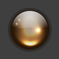 Poster - Glossy circle button for your design