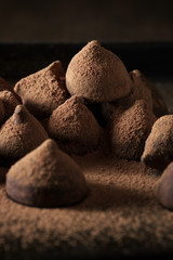 Sticker - Chocolate truffles with cocoa powder