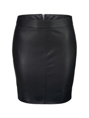 Poster - black leather skirt isolated on white