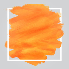 Watercolor poster template orange