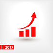 © Flat Design - chart icon, vector illustration. Flat design style