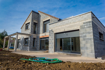 chantier d'une maison en construction