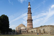 Qutub Minar and Alai Darwaza inside Qutb complex in Mehrauli, Delhi, India, Asia.