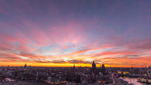 Amsterdam Skyline Sunset