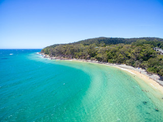 Poster - An aerial view of Noosa National Park on Queensland's Sunshine Coast in Australia