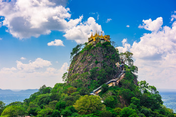 Wall Mural - Taung Kalat atop Mt. Popa in Myanmar, an extinct volcano.