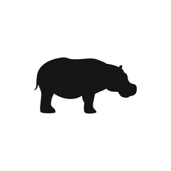 Sticker - hippopotamus icon illustration