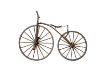 Old Rusty Vintage Bicycle Isolated