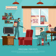 © Macrovector - Interior Pest Control Treatment Flat Advertisement Poster