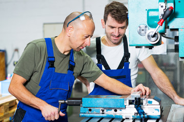 two worker in factory