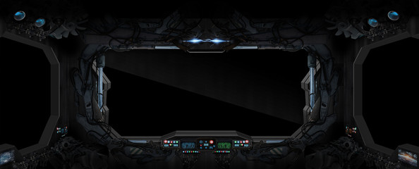 Wall Mural - space station interior