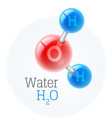 Wall Mural - chemistry model of molecule water scientific elements