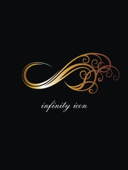 Wall Mural - infinity in gold