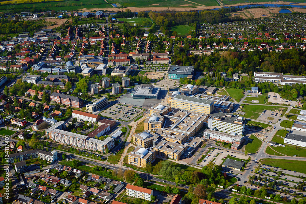 aerial of medicine clinic of Greifswald