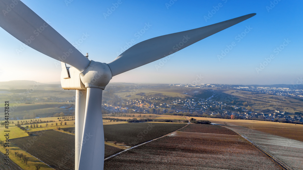 Detail of wind turbine.DNG - obrazy, fototapety, plakaty 