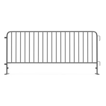 Steel Barrier Isolated On White. Side View. 3D Illustration