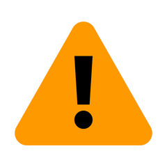 orange triangle exclamation mark icon warning sign attention but
