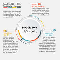 Wall Mural - vector infographic report template