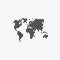 world map icon stock vector illustration flat design