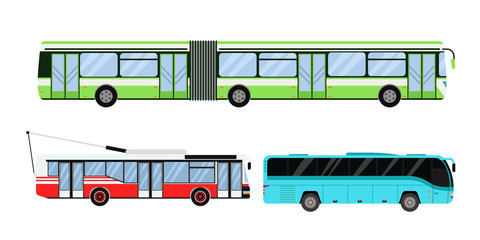 Wall Mural - City road transport vector illustration.