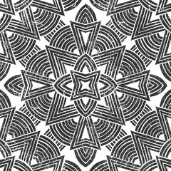Wall Mural - vector seamless tribal pattern. hand-drawn background.