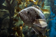 Fish Largemouth bass (Micropterus salmoides) ,close up detail