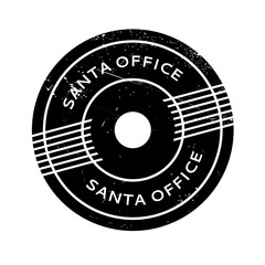 Wall Mural - Santa Office rubber stamp. Grunge design with dust scratches. Effects can be easily removed for a clean, crisp look. Color is easily changed.