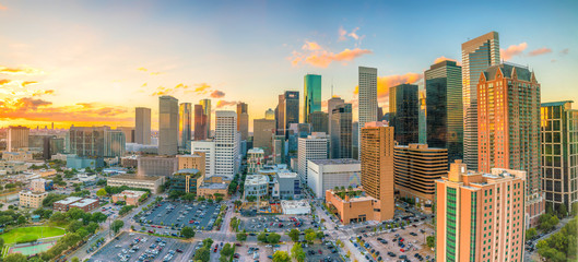 Fototapete - Downtown Houston skyline