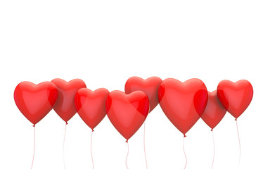 Wall Mural - Red heart valentine's love balloon 