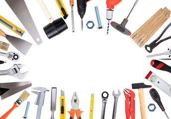 Poster - Set of hand tools with copy space