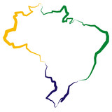 Fototapeta Boho - Brazylia - mapa